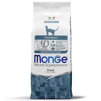 Monge Cat Monoprotein Sterilised сухой корм для стерилизованных кошек с форелью